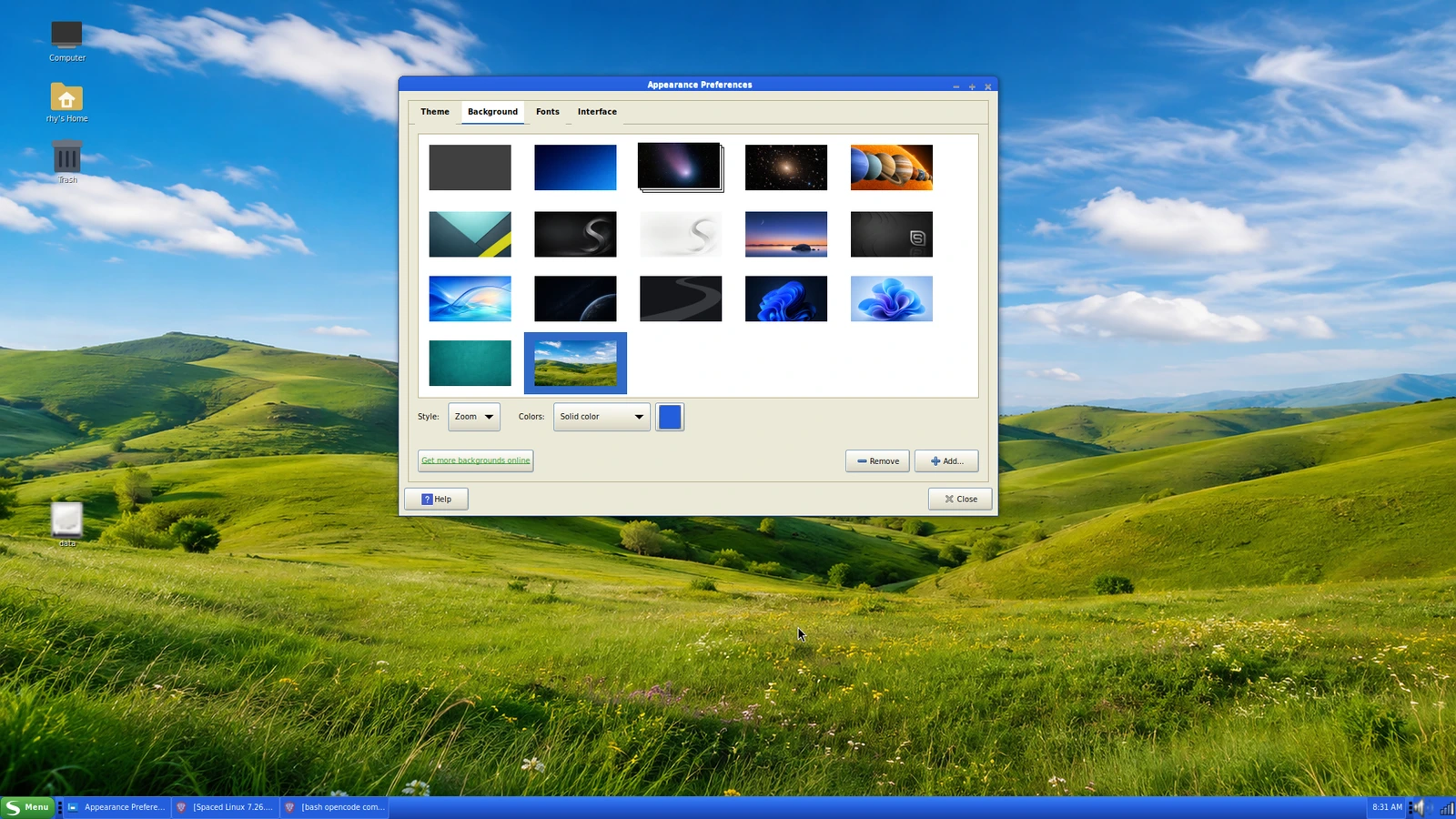 Windows XP theme wallpaper